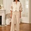 Jean Violette -Motusboutique Soldes Motus Boutique Jean Violette Beige 1