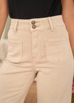 Jean Violette -Motusboutique Soldes Motus Boutique Jean Violette Beige 3