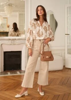 Jean Violette -Motusboutique Soldes Motus Boutique Jean Violette Beige 4