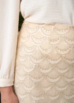 Jupe Julie -Motusboutique Soldes Motus Boutique Jupe Julie Beige 3