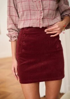 Jupe Lyséa -Motusboutique Soldes Motus Boutique Jupe Lysea Bordeaux 8
