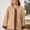 Manteau Isaline -Motusboutique Soldes Motus Boutique Manteau Isaline Beige 1