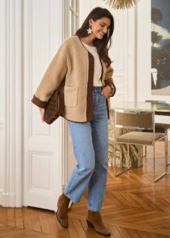 Manteau Isaline -Motusboutique Soldes Motus Boutique Manteau Isaline Beige 9