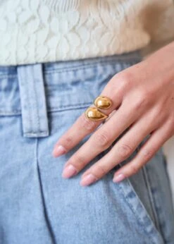 Bague Vaiana -Motusboutique Soldes Motus Boutique Printemps Bague Vaina Dore 4