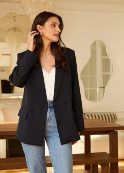 Blazer Marthe -Motusboutique Soldes Motus Boutique Printemps Blazer Marthe Marine 3