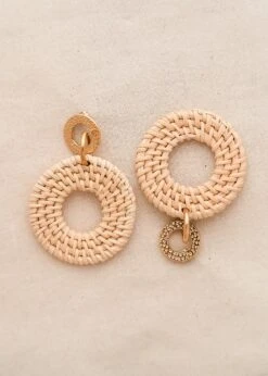 Boucles D'oreilles Gala -Motusboutique Soldes Motus Boutique Printemps Boucles Oreilles Gala Beige 2 1