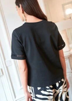 T-Shirt Figari -Motusboutique Soldes Motus Boutique Printemps Tee Shirt Figari Noir 5