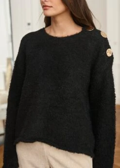Pull Albane -Motusboutique Soldes Motus Boutique Pull Albane Noir 2