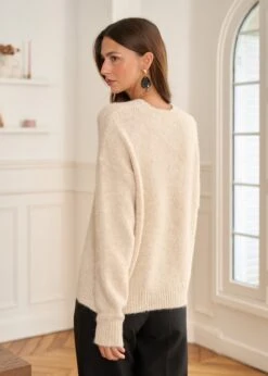 Pull Amour -Motusboutique Soldes Motus Boutique Pull Amour Beige 5