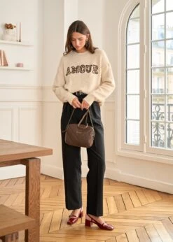 Pull Amour -Motusboutique Soldes Motus Boutique Pull Amour Beige 7