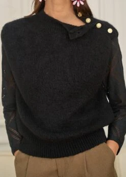 Pull Basile -Motusboutique Soldes Motus Boutique Pull Basile Noir 4