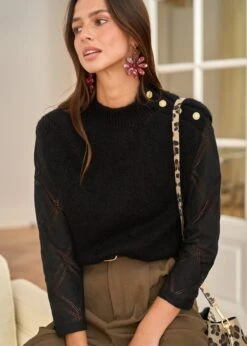 Pull Basile -Motusboutique Soldes Motus Boutique Pull Basile Noir 6