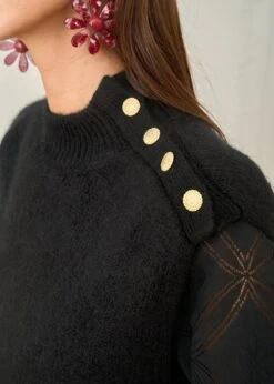 Pull Basile -Motusboutique Soldes Motus Boutique Pull Basile Noir 7