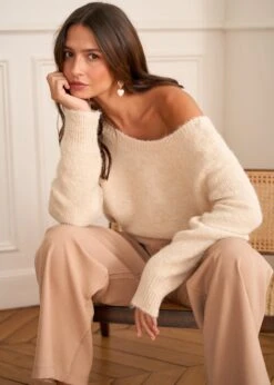 Pull Lauren -Motusboutique Soldes Motus Boutique Pull Lauren Beige 4