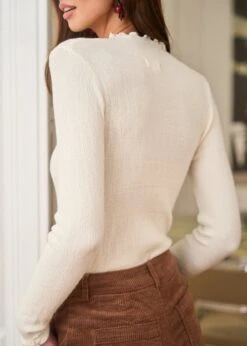 Pull Léana -Motusboutique Soldes Motus Boutique Pull Leana Beige 5