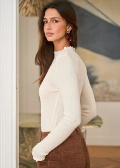 Pull Léana -Motusboutique Soldes Motus Boutique Pull Leana Beige 6