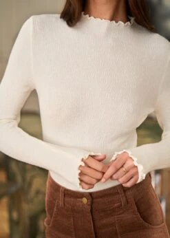 Pull Léana -Motusboutique Soldes Motus Boutique Pull Leana Beige 7