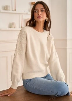 Pull Marius -Motusboutique Soldes Motus Boutique Pull Marius Beige 3