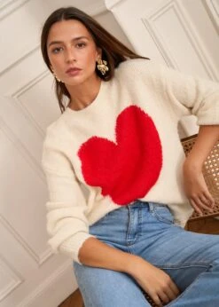 Pull Robin -Motusboutique Soldes Motus Boutique Pull Robin Ecru 1