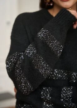 Pull Selma -Motusboutique Soldes Motus Boutique Pull Selma Noir 7