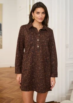 Robe Aubane 16 Robe Aubane -Motusboutique Soldes Motus Boutique Robe Aubane Imprime Leopard 1