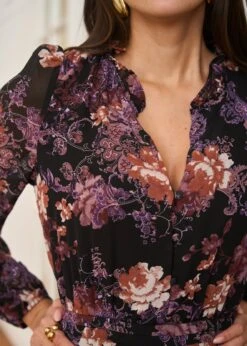 Robe Carla 21 Robe Carla -Motusboutique Soldes Motus Boutique Robe Carla Imprime Fond Noir 10