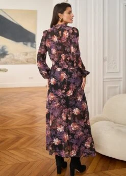 Robe Carla 18 Robe Carla -Motusboutique Soldes Motus Boutique Robe Carla Imprime Fond Noir 7