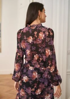 Robe Carla 19 Robe Carla -Motusboutique Soldes Motus Boutique Robe Carla Imprime Fond Noir 8