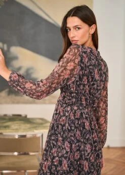 Robe Louane -Motusboutique Soldes Motus Boutique Robe Louane Fond Noir 5