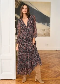 Robe Louane -Motusboutique Soldes Motus Boutique Robe Louane Fond Noir 8