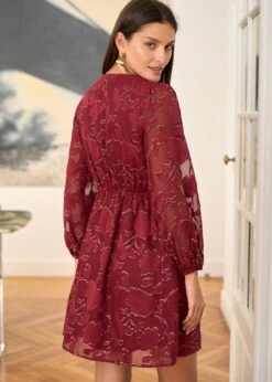 Robe Marjolaine -Motusboutique Soldes Motus Boutique Robe Marjolaine Bordeaux 6