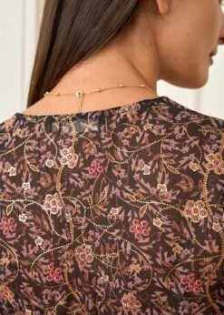 Robe Méline -Motusboutique Soldes Motus Boutique Robe Meline Motif Fond Noir 9