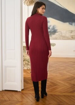 Robe Otto -Motusboutique Soldes Motus Boutique Robe Otto Bordeaux 5