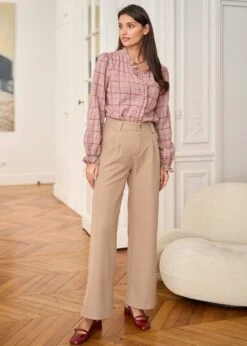 Pantalon Ivano -Motusboutique Soldes Motus Boutique Robe Pantalon Ivano Camel 4