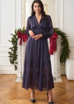 Robe Rosalie -Motusboutique Soldes Motus Boutique Robe Rosalie Imprime Marron Bleu 5