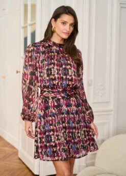 Robe Rozen 15 Robe Rozen -Motusboutique Soldes Motus Boutique Robe Rozen Imprime Fond Noir 3