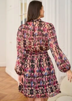 Robe Rozen 19 Robe Rozen -Motusboutique Soldes Motus Boutique Robe Rozen Imprime Fond Noir 7