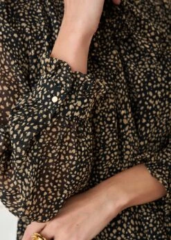 Robe Violette 16 Robe Violette -Motusboutique Soldes Motus Boutique Robe Violette Imprime Marron Noir 5