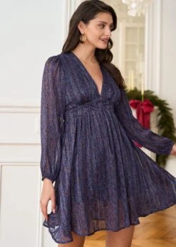 Robe Zoé -Motusboutique Soldes Motus Boutique Robe Zoe Imprime Marron Bleu 5