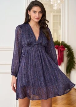 Robe Zoé -Motusboutique Soldes Motus Boutique Robe Zoe Imprime Marron Bleu 8