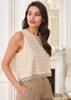 Top Julie -Motusboutique Soldes Motus Boutique Top Julie Beige 8