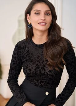 Top Roxane -Motusboutique Soldes Motus Boutique Top Roxane Noir 4