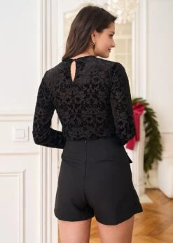 Top Roxane -Motusboutique Soldes Motus Boutique Top Roxane Noir 5