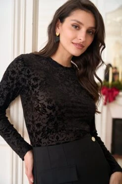 Top Roxane -Motusboutique Soldes Motus Boutique Top Roxane Noir 7