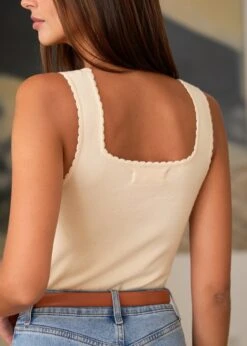 Top Elina -Motusboutique Soldes Motus Boutique WTC Top Elina Beige 4