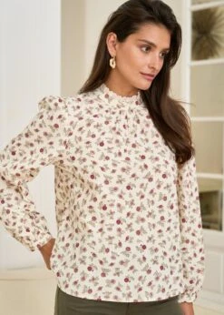 Blouse Juliette -Motusboutique Soldes motus boutique blouse juliette beige bordeaux 4