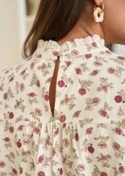 Blouse Juliette -Motusboutique Soldes motus boutique blouse juliette beige bordeaux 6