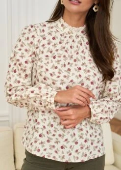 Blouse Juliette -Motusboutique Soldes motus boutique blouse juliette beige bordeaux 7