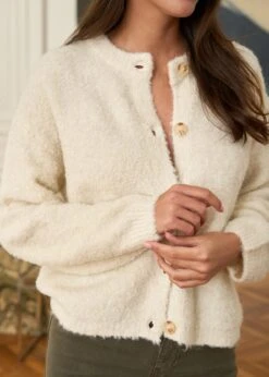 Gilet Annie -Motusboutique Soldes motus boutique gilet annie ecru 1